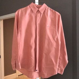 Men’s Indigo Palms long sleeve button down shirt